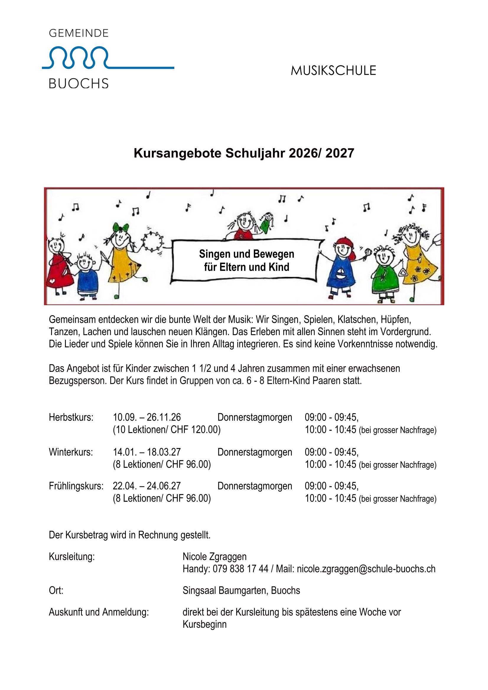 Singen und Bewegen Eltern und Kind SJ 26 27